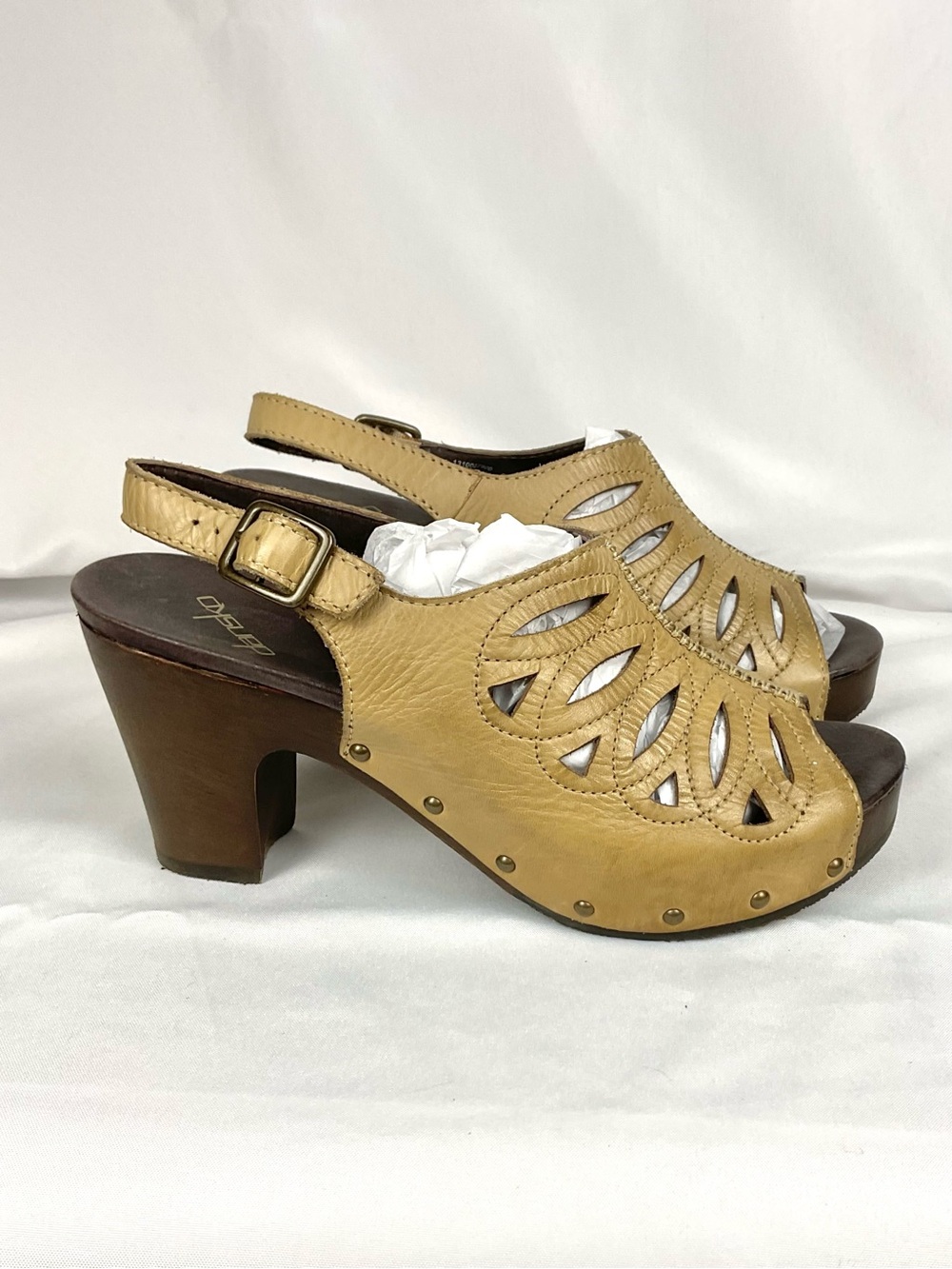 Dansko Rowena Sandals Cutout Leather Platform Clog Boho Sz EU 40